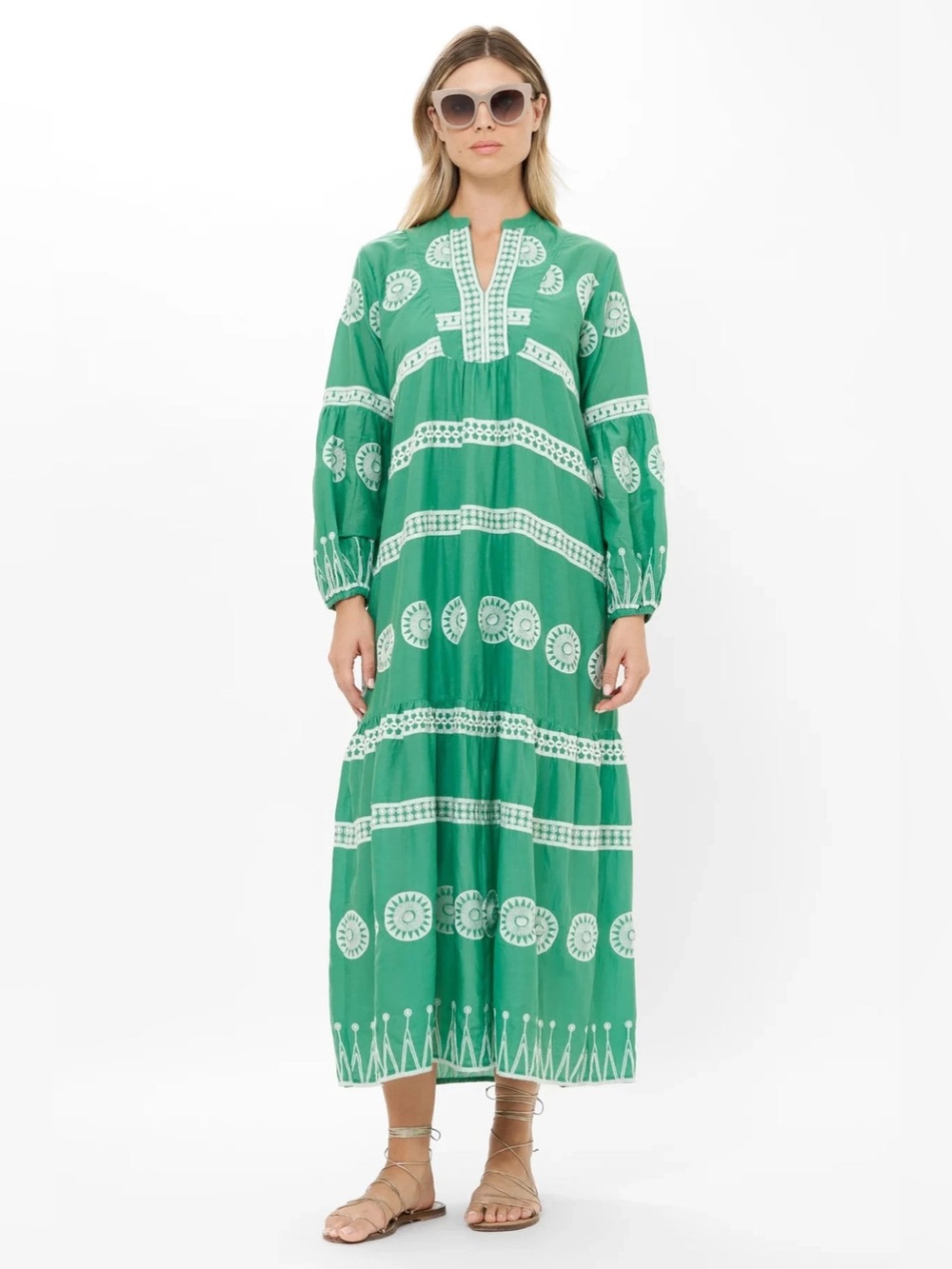 NWOT Oliphant Long Sleeve Yoke Maxi - Soleil Sage